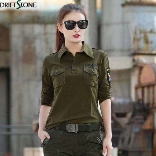 US Airborne Combat T-shirt Womens Cotton Long-sleeved Military Tactical Tee shirt Casual Army Green Black t shirt Tops