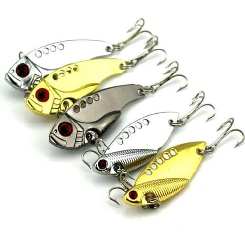 Hot Sale 10pcs New Vibration Fishing Lure 5cm 11g Artificial Hard Metal VIB Tackle Spoon Lure Balance Sea Fishing Wobblers
