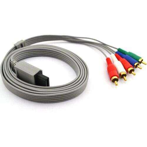 20PCS For Nintendo Wii FOR WII U HDTV 1080P AV Audio Adapter Cable Cord 5RCA Component