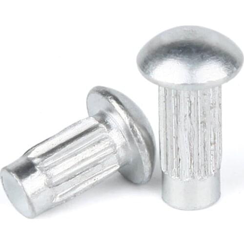 20pcs M3 GB827 aluminum sign rivet Solid Knurled aluminums rivets Nameplate trademark 4mm-10mm Length