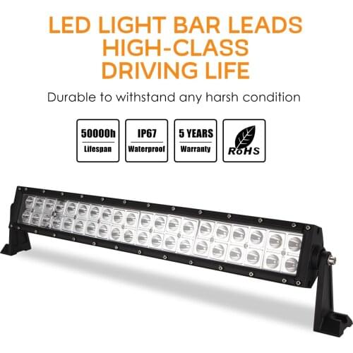21 Inch Two Rows LED Light Bar 200W 6000k Work Lights For Off Road Car 4x4 Truck ATV Boat Lada Tractor Barra Lamp 12V 24V