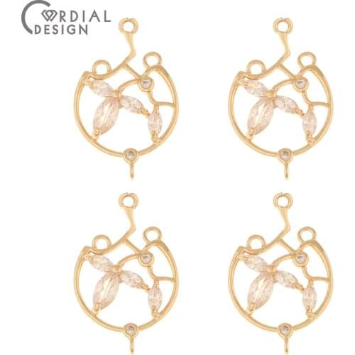 Cordial Design 50Pcs 14*22MM Jewelry Accessories/DIY Earrings Connectors/Pendant/Hand Made/Jewelry Findings & Components/Charms