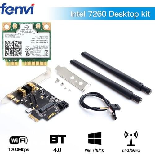 Wireless Mini PCI-E Network Card To Desktop PCI-E Adapter Converter For 7260HMW 3160HMW BCM94352HMB Wi-Fi Card