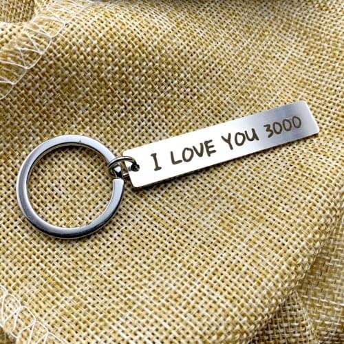 Oeinin Arrtracive Key Chain I Love You 3000 Keychain Boy/girl Letter Color Keyring Stainless Steel Pendant Zinc Alloy Llavero