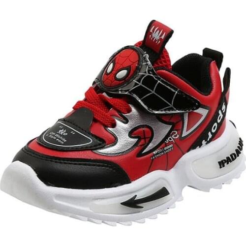 Disney Spring Autumn Spiderman Children Shoes Outdoor Sneakers Soft Bottom Hook Casual Tennis Boys Running Shoes Kids Shoes