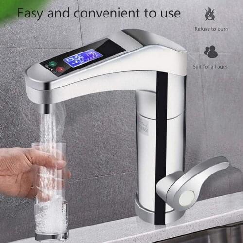 Electric Faucet Instant Tap Hot Water Heater Intelligent Automatic LED Digital Display Tankless Heating Faucet Kitchen Supplies