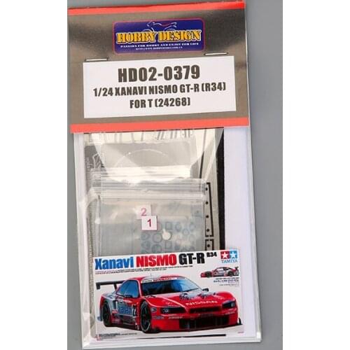 Hobby Design 1/24 Nissn Xanavi Nismo GT-R(R34) For Tamiya 24268（PE+Metal parts+Resin）HD02-0379 Model Car Modifications