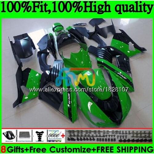 Injection For KAWASAKI ZX 14R ZZR1400 ZX-14R 21BS.10 ZX14R 06 07 08 09 Stock green 10 11 2006 2007 2008 2009 2010 2011 Fairing