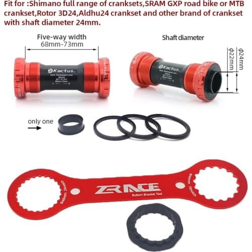 BSA Bottom Bracket For SRAM GXP Shimano 24/22mm Threaded typeCeramic Bearing Sealed Dust Cap With DUB BSA BB Wrench Bike Tool