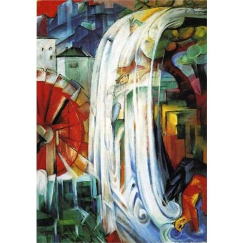 The Enchanted Mill by Franz Marc oil painting canvas reproduction High quality hand painted modern art for wall decor