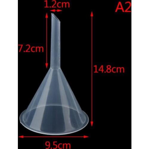 90MM Mouth Dia Laboratory Clear Filter Funnel Plastic Funnels For Perfume Liquid Essential Oil Filling Empty Bottle Packing Tool
