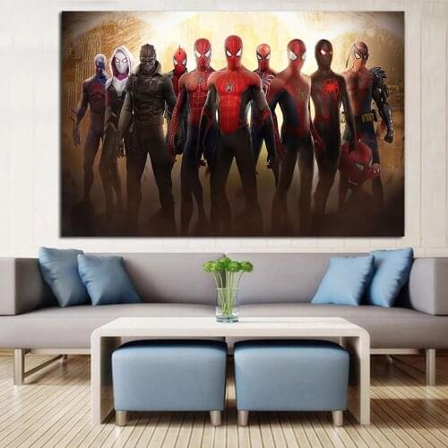 Marvel Comics Movie Heroes Spiderman Fashion Graffiti Art Posters and Prints Classic Superhero Pictures Wall Canvas Painting Art