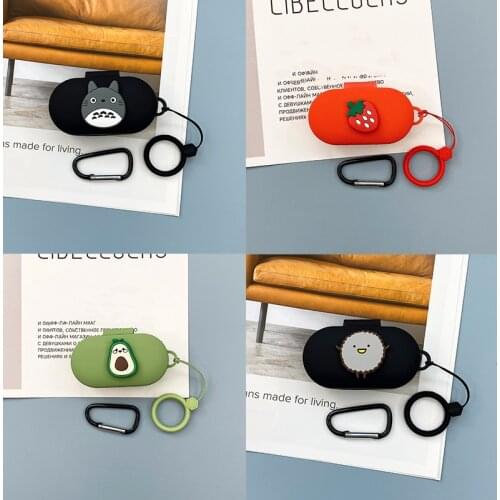 DIY Cute Silicone Case for QCY T3 Wireless Bluetooth Earphone Case Portable Soft Charging Box Cover for QCYT3 With Hook