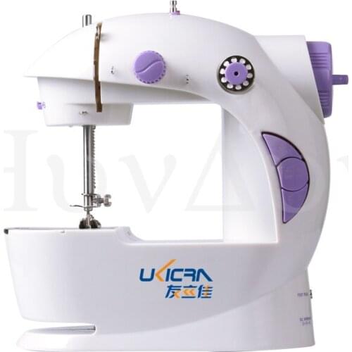 201 mini sewing machine household small electric table-top eating thick multifunctional double-thread sewing car