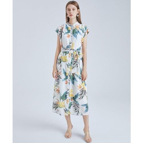 Fashion High Quality 100% Silk Dresses for Women 2021 Female Slim Long Dress Boho Dress Womens Summer Dress Vestido Zjt2225