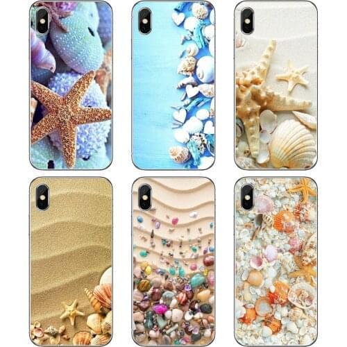 Blue-Wood-Seashells-Sea-Star For Huawei Honor 6 6A 7 7X 7A 7C 8 8C 8X 9 9X 10 10i 20 Lite Play Pro Soft Covers