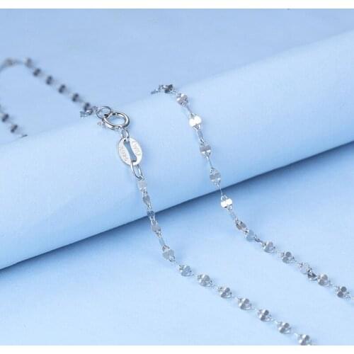 Lo Paulina Initial Necklace 2mm Wide Authentic 925 Silver Link Chain Statement Necklace Double Twisted Chain Jewelry LPC10