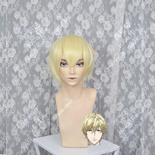Anime Phantom in the Twilight Vlad Garfunkel Wig Cosplay Golden Short Heat Resistant Synthetic Hair Wig + Wig Cap