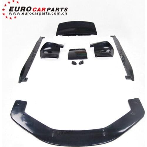 AD R8 carbon finber front rear spoiler for R8 carbon fiber front lip rear diffuser trunk spoiler side skirts