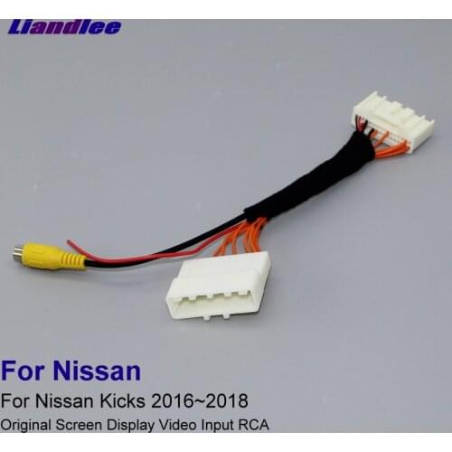 For Nissan Kicks Add 360 Degree All Round View Parking RCA Adapter Wire Rear Camera Original Display Input Cable