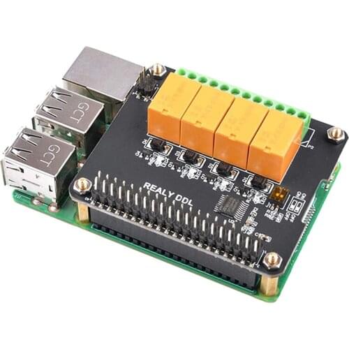 For Raspberry Pi Expansion Board 4 Channel Relay Board Module Power Relay Module for Raspberry Pi 4B/3 Model B