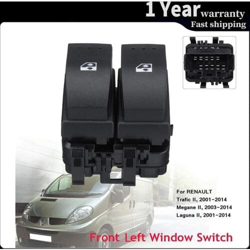 Electric Power Lifter Regulator Window Switch Console for Renault Trafic II Espace 4 Megane II Opel Vivaro 2002-2014 8200315034