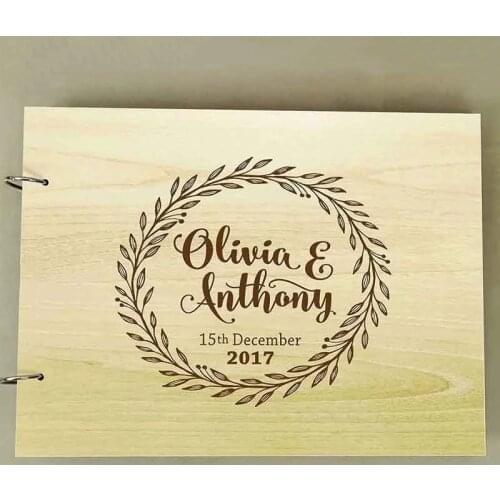Custom Guest Book Rustic Wedding guest book Photo Albums Wood Engraved Advice Book Photo Album Wedding Souvenirs Decoration