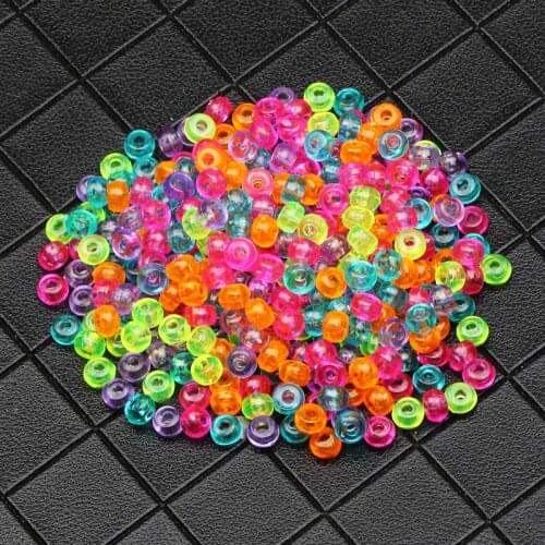 Colorful Mixed Acrylic Spacer Beads 3x5mm Loose Round Beaded For Jewelry Making Diy Charm Necklace Bracelet Accessories
