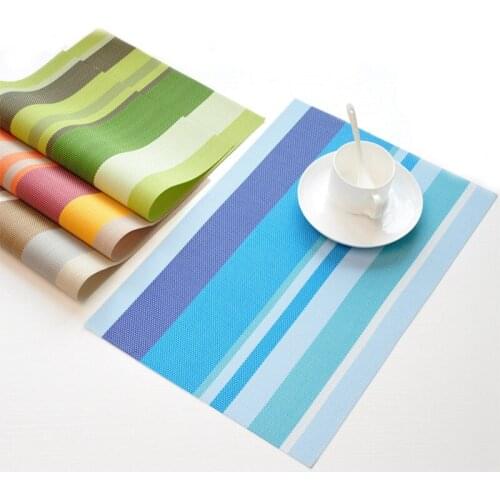 PVC Colorful Heat-Proof Restaurant Place Mat Washable Multi-purpose coasters Thicken Insulation Table mat