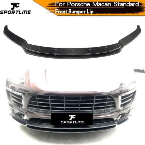 Front Bumper Lip Spoiler Splitters For Porsche Macan Standard 2014 2015 2016 2017 Carbon Fiber