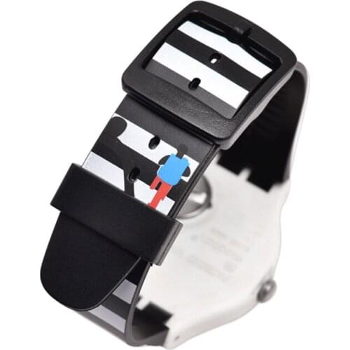Fashion Sport Watch Straps for Swatch Silicone Waterproof Rubber Watchband 16mm 17mm 19mm Watch Replacement Belts for Men Women