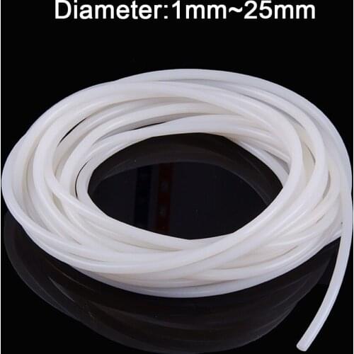 Solid Silicone Cord Dia 1mm~25mm White Rubber Gasket Trim Seal Strips O Ring High Temperature Waterproof