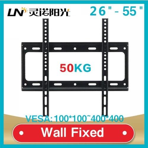 26”-55” inch Universal TV Fixed Bracket Stand Load Bearing 50Kg TV Wall Mount VESA 100*100~400*400mm Living Room Use TV Support