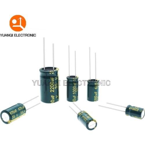 10V 16V 25V 35V 50V 250V Low ESR high frequency aluminum capacitor 100UF 220UF 330UF 470UF 680UF 1000UF 1500UF 2200UF 4700UF