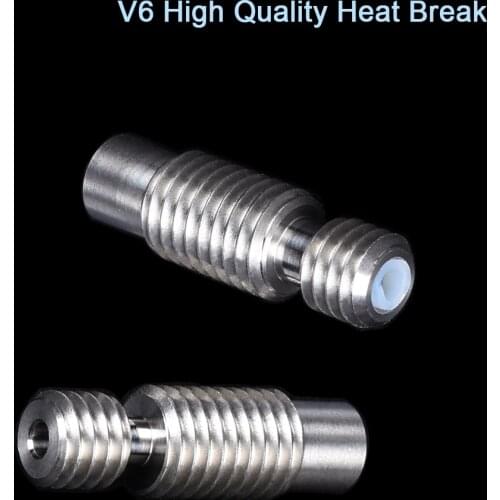 High Quality V6 Heat Break Throat Bowden 1.75MM For V6 Extruder Hotend Remote J head Feed Teflonto Tube Block Heater All Metal
