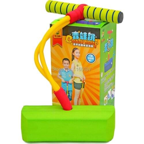 1 set fun soft rubber foam kids froggy jump fumping frog children teenage PE physical training team sports activity game toy
