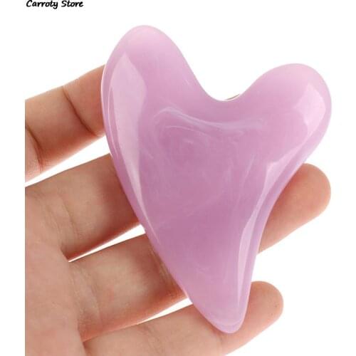 1pc Heart Shape SPA Massage Beeswax Gua sha Scraping Massage Scraper Face Massager Acupuncture Guasha Board Massager for face