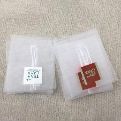 1Pc Non-Woven Paper Empty Draw String Teabags Heat Seal Filter Herb Loose Tea Bag Pouch