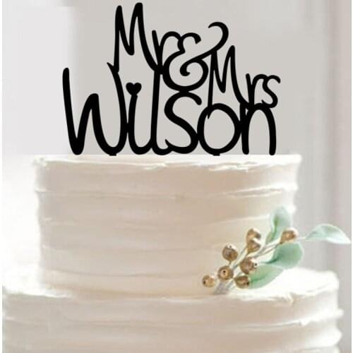 100pcs/lot Creative MR&MRS design wedding cake inserted card Wedding Cake Topper Party Cake Decorations