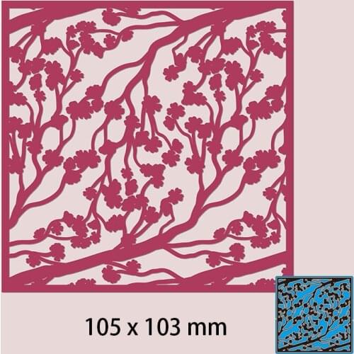 105*103mm Square Flower Plum Blossom New Cutting Dies Scrapbook Decoration Embossing Paper Craft Album Card Punch Knife Mold