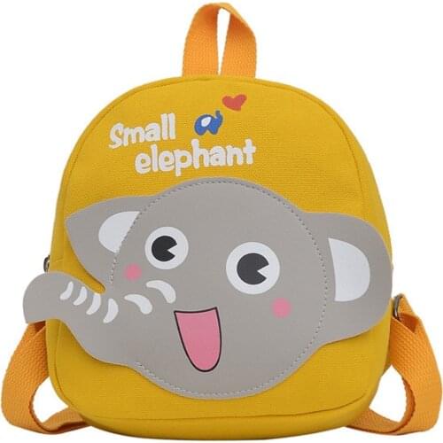 2021 Cartoon elephant school girl backpack cute kids backpack canvas backpack for boys small childrens backpack in kindergarten