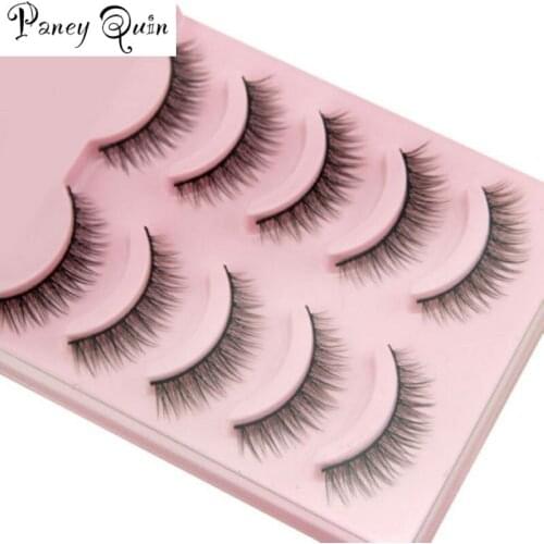 2021Hot 5 Makeup Pairs Slim and long Popular Natural Short False Eyelashes Daily Eye Lashes Girls Necessaries Wholesale