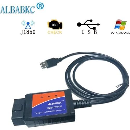 ALBABKC ELM327 USB HS MS CAN Auto diagnostic scan tool supprot for FORD