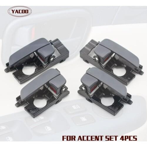 4PCS A CAR SET INTERIOR DOOR HANDLE FOR HYUNDAI ACCENT 2007-2011 2007 2008 2009 2010 2011