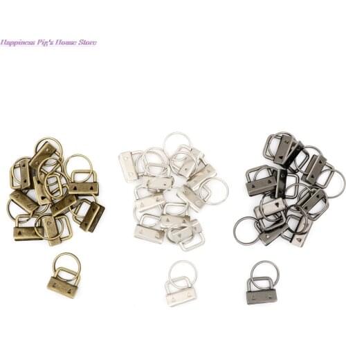 10Pcs Key Fob Hardware 25mm keychain Split Ring For Wrist Wristlets Cotton Tail Clip