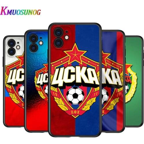 PFC CSKA Moscow Football Team for Apple iPhone 12 Pro Max Mini 11 Pro XS Max X XR 6S 6 7 8 Plus 5S SE2020 Black Phone Case