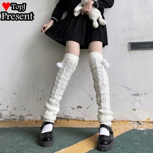 Women girl over knee leg warmers Women Knee warmer Leg Warmers Winter Slim Gothic Hip-hop Punk Rock Socks ball Stocking cover