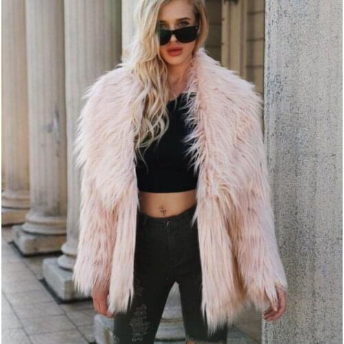 Long sleeve faux mink leather jacket womens winter thicken warm fur leather coat women slim jackets jaqueta de couro fashion