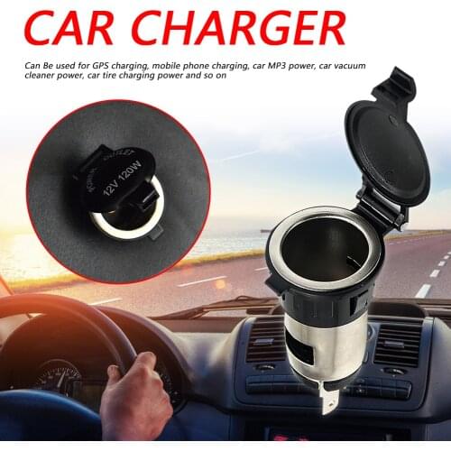 Metal Cigarette Lighter Socket Car Auto Boat 12V Easily Installation Personal Car Elements for Car Vacuum Tire Inflator