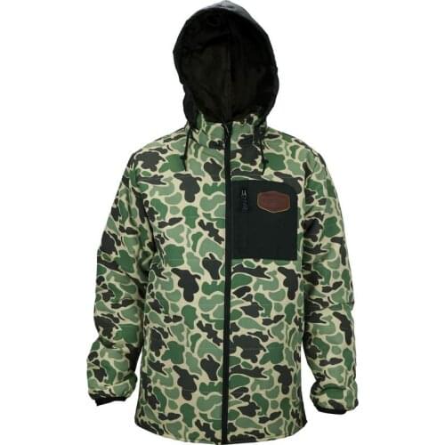 Mens Camouflage Hungting Quilted Zip Winter Jacket
